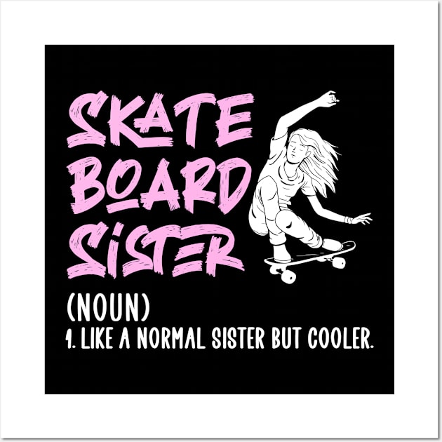 skateboard sister Wall Art by Jabinga